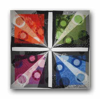 rays art quilt